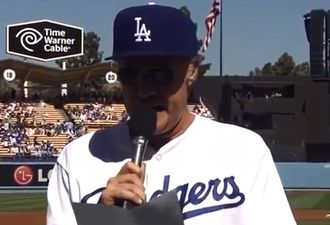 Video: Will Ferrell introduced the LA Dodgers players at an MLB game yesterday