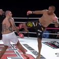 Video: Incredible kick to the head makes for a brutal MMA knockout