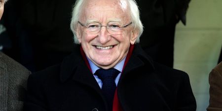 President Michael D was having a great time in Galway