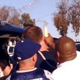 Video: Idiot fans engage in dangerous fight before NFL game