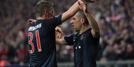 Video: Ribery and Schweinsteiger scored two lovely goals for Bayern Munich last night