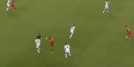 Video: Cristiano Ronaldo violently kicked out at a defender last night