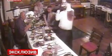 Video: Russian wedding quickly descends into brawl