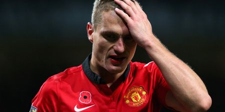 GIF: The injury to the head that took Vidic out of the game