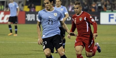 GIF: Edinson Cavani’s beaut of a free-kick caps off Uruguay’s 5-0 destruction of Jordan
