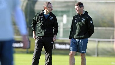 Pics: There’s Martin O’Neill and Roy Keane taking Ireland training