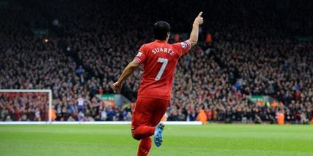 Video: Luis Suarez scores a stunning free-kick in frantic Merseyside derby