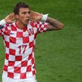 GIF: Mario Mandzukic’s studs up ‘tackle’ that earned him a red card tonight
