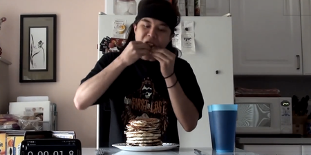 Video: Competitive eater eats The Rock’s cheat day meal in under 30-minutes