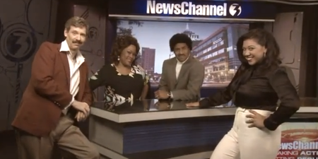 Video: American news team goes all out for this Anchorman style promo
