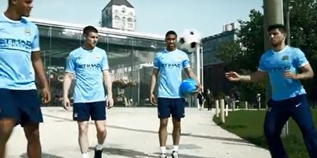 Video: Man City players show impressive juggling skills in New York City in new promotional ad