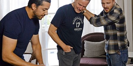 Breaking Blaine: Watch as David Blaine blows the minds of Bryan Cranston and Aaron Paul