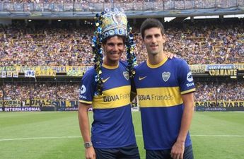 Video: Rafael Nadal and Novak Djokovic have a penalty shootout at the home of Boca Juniors