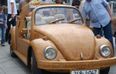 Wood you believe it? Man carves himself a Volkswagen Beetle out of timber