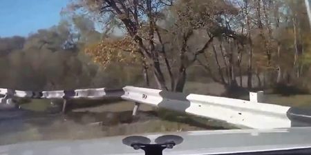 Video: Russian driver doesn’t give a sh*t after plunging car into fast-flowing river