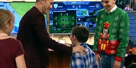 Video: Robbie Keane meeting awestruck young fan Domhnall was the highlight of the Late Late Toy Show last night