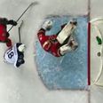 Video: Ice-hockey goalie makes unbelievable bicycle-kick save