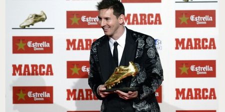 Pic: Lionel Messi is a lot better at football than he is at picking suit jackets