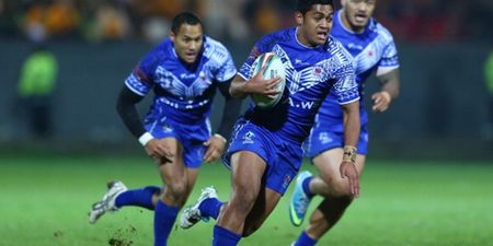 Video: The Samoan rugby league team really enjoyed their World Cup win over France