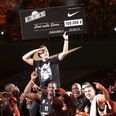 Video: French basketball fan wins €100,000 after sinking half court shot