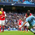 Video: Cracking Sergio Aguero volley opens scoring for Manchester City against Arsenal