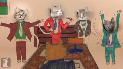 Video: Anchorman remade with cats and cardboard, and starring Ron Furgundy, is magnificent