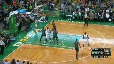 Video: Crazy behind-the-backboard buzzer beater from last night’s NBA action