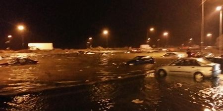 Pics: Some cars in Salthill are almost completely under water tonight