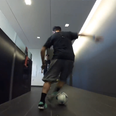 Video: Ex-pro GoPro employee shows off his football skills around the office