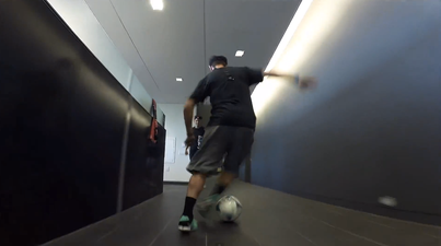 Video: Ex-pro GoPro employee shows off his football skills around the office