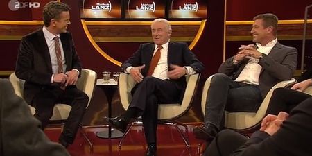 Video: Giovanni Trapattoni’s appearance on German TV gets interrupted by topless protesters (slightly-NSFW)