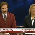 Video: Ron Burgundy stays classy as he anchors a real live TV news report