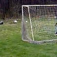 Video: Slovenian team fire footballs from canons on goal for goalkeeping practise