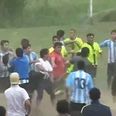 Video: Unbelievable brawl at an amateur football game in Chile ends in manager firing gunshots