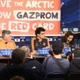 Video: Greenpeace unveil remote-controlled protest banner at Real Madrid press conference