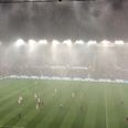 Pic: Hail stops play between Manchester United and Stoke in Capital One Cup