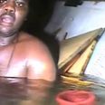 Man alive! Incredible footage of the moment man is found alive in sunken ship
