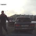 Video: Road raging Russian loses car door following minor altercation