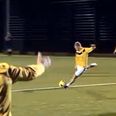 Video: He’s at it again – Paul Scholes scores direct from a corner in astroturf