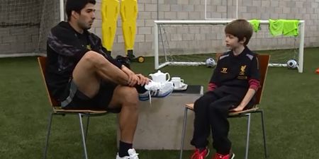 Video: Luis Suarez faces his toughest interview yet… by a ten-year old Liverpool fan