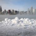 Picture: This aerial shot of a frozen Chicago is simply amazing