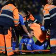One Getafe player suffered a nasty injury to his testicle in their match against Barcelona