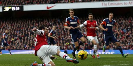 GIF: Santi Cazorla finishes off a stylish Arsenal move