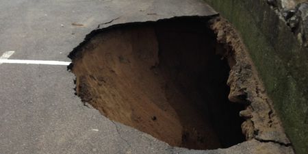 Pics: Yet another enormous pothole/sinkhole, this time in Ballybunion