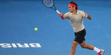 Video: Roger Federer plays a shot we bet you’ve never seen before