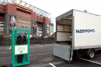 Pic: Fergie time? Paddy Power delivery ’emergency’ Alex Ferguson to Old Trafford
