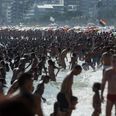 Pic: It’s busy enough down at the beach in Rio these days