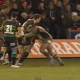 Video: George North gets levelled by ferocious Joe Marler tackle