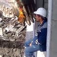 Video: These Russian construction workers have an ingenious way of lighting their cigarettes