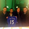 Pic: Mohamed Salah poses with the Chelsea no.15 shirt